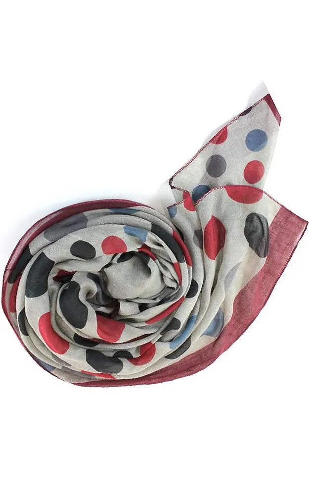 Polka Dot Pattern Long Scarf