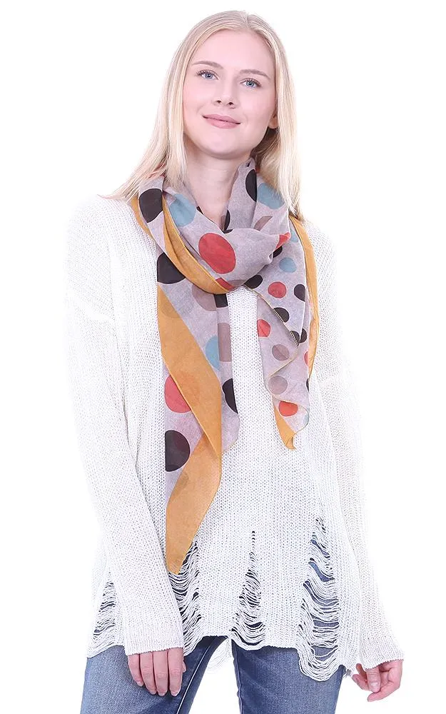 Polka Dot Pattern Long Scarf