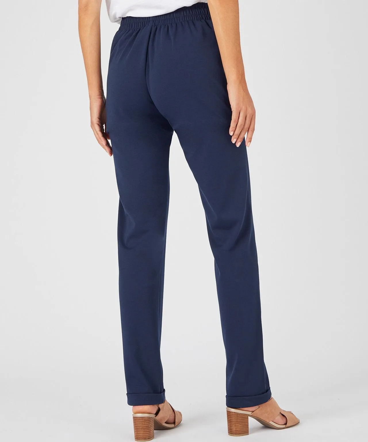 Ponte Tapered-Leg Jersey Trousers