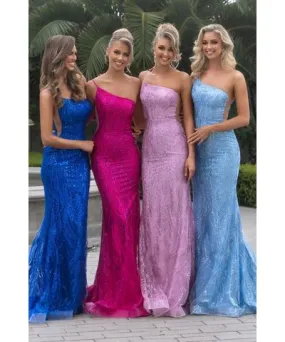 Portia and Scarlett Glitter One Shoulder Prom Dress PS25240