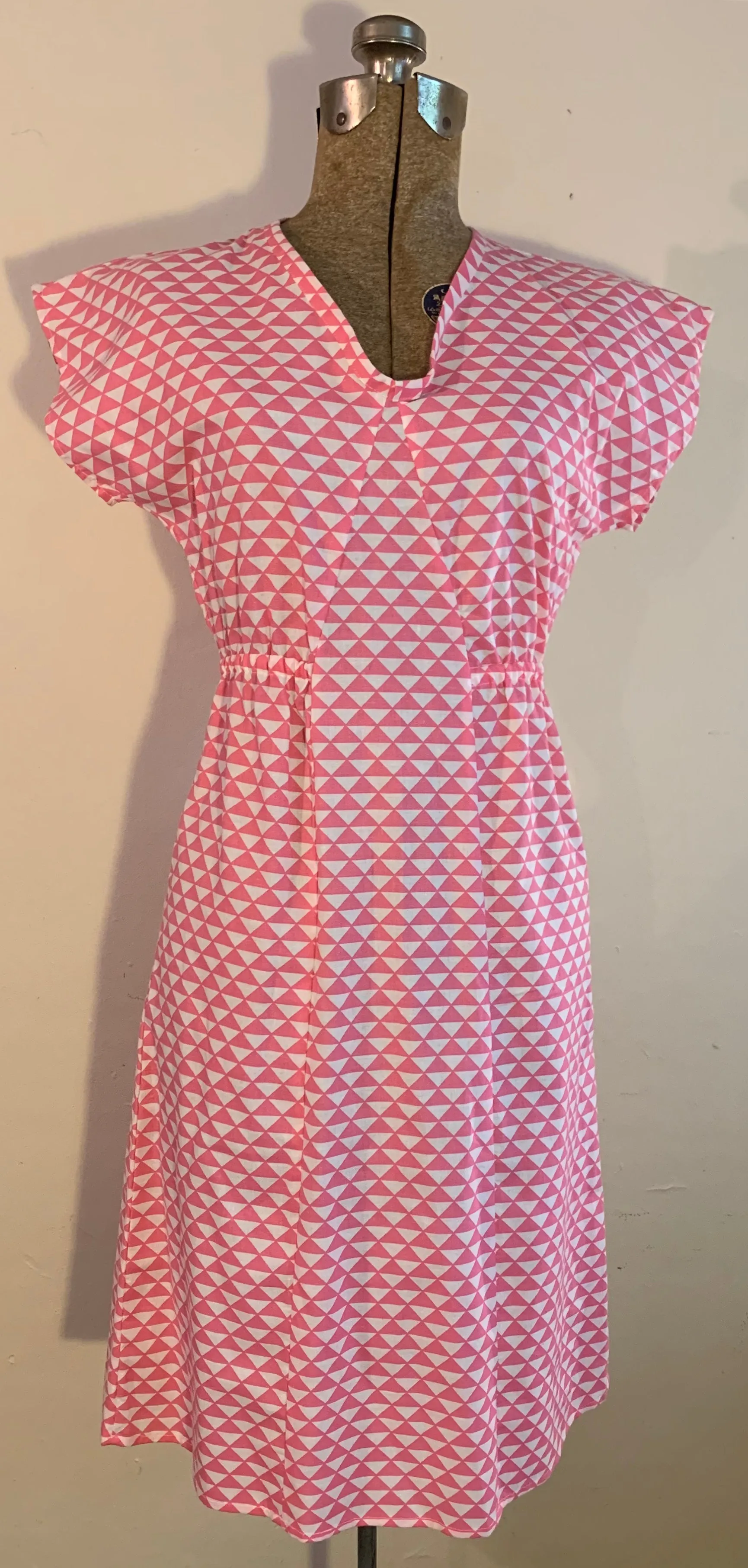 Pink Triangles Pull Over Dress