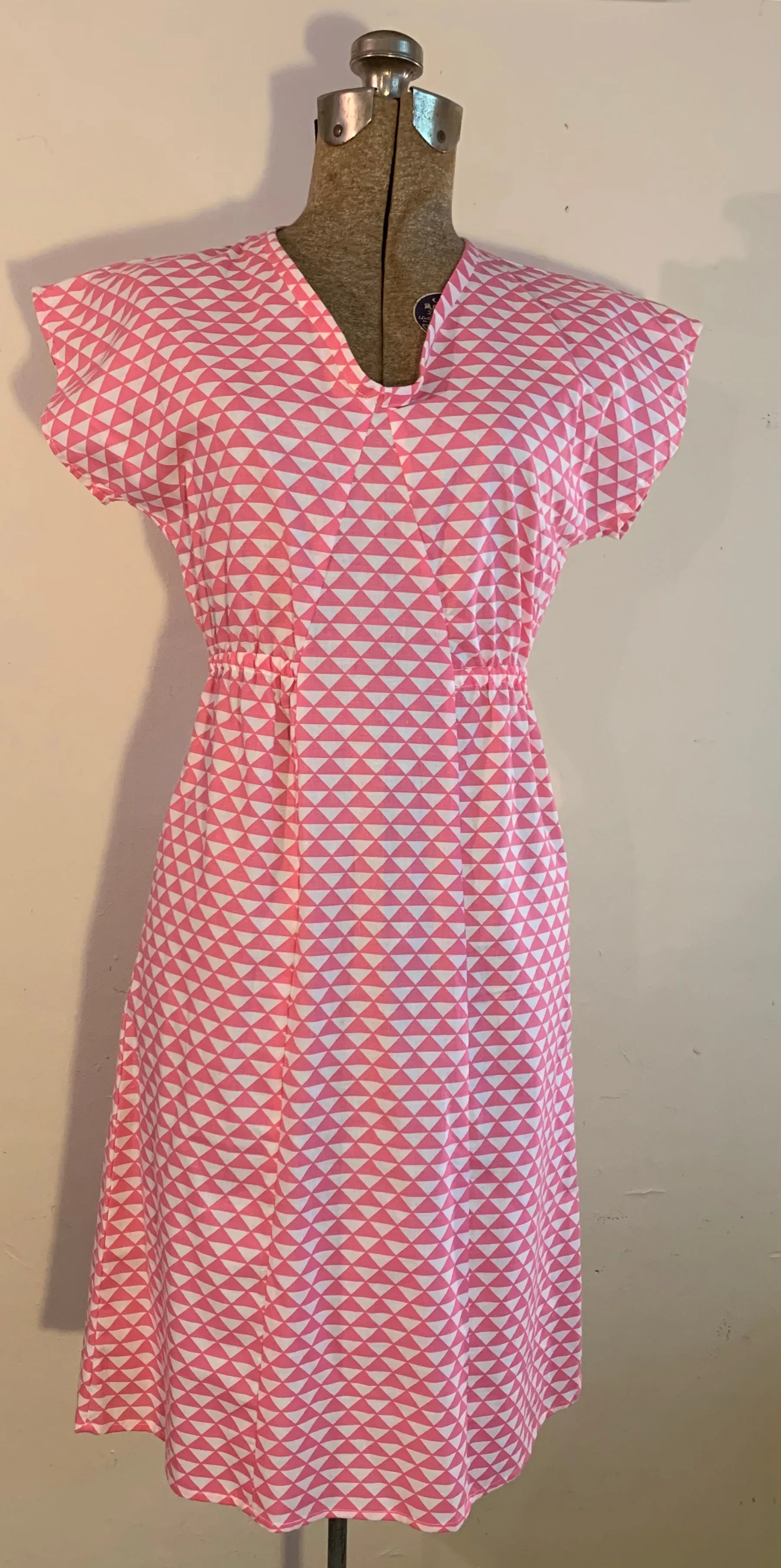 Pink Triangles Pull Over Dress