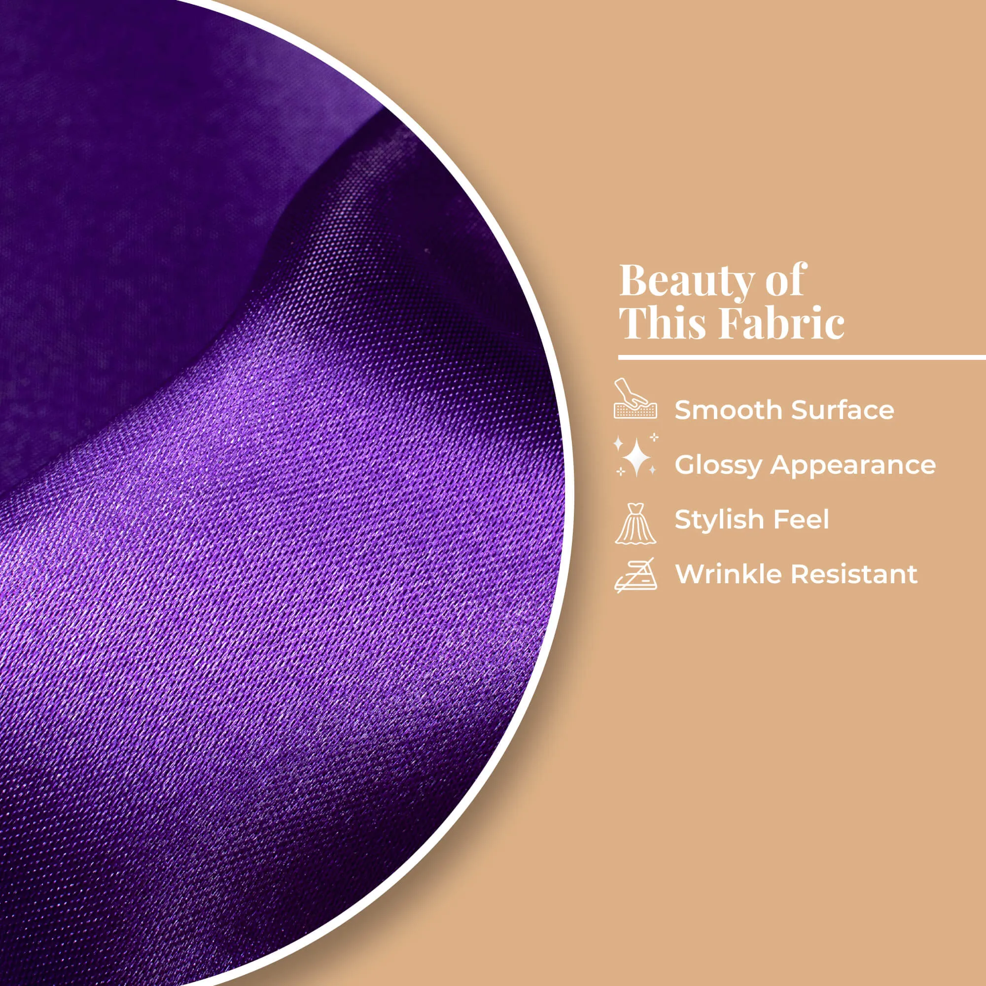 Purple Neon Satin Fabric