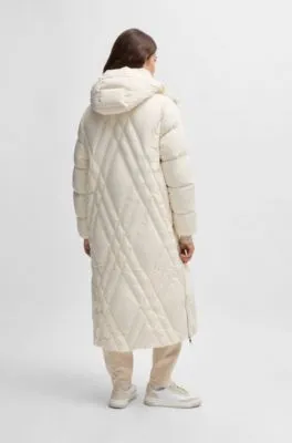 Quilted Coat Adjustable Hood Down