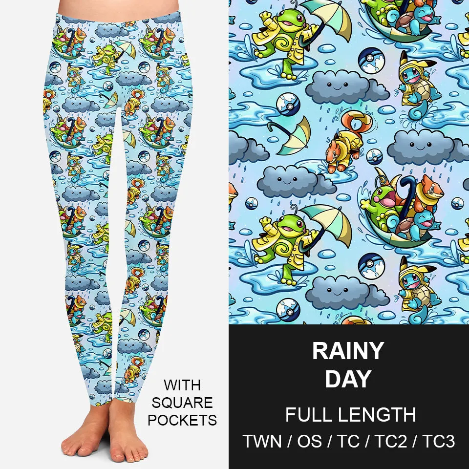 Rainy Day Leggings with Pockets - RTS