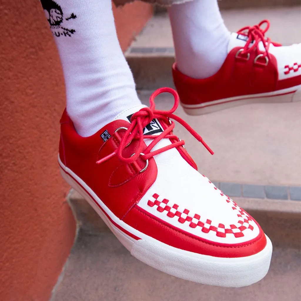 Red & White Creeper Sneaker