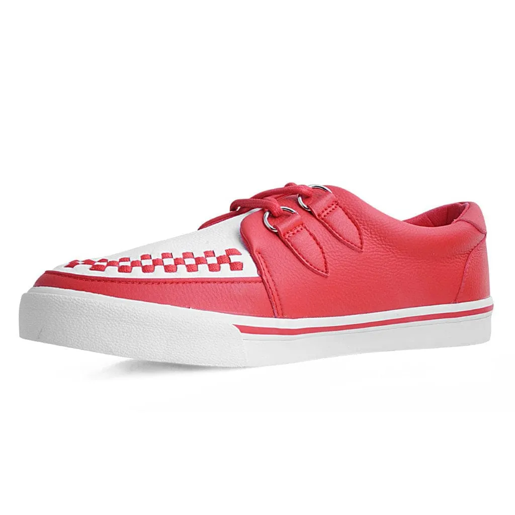 Red & White Creeper Sneaker