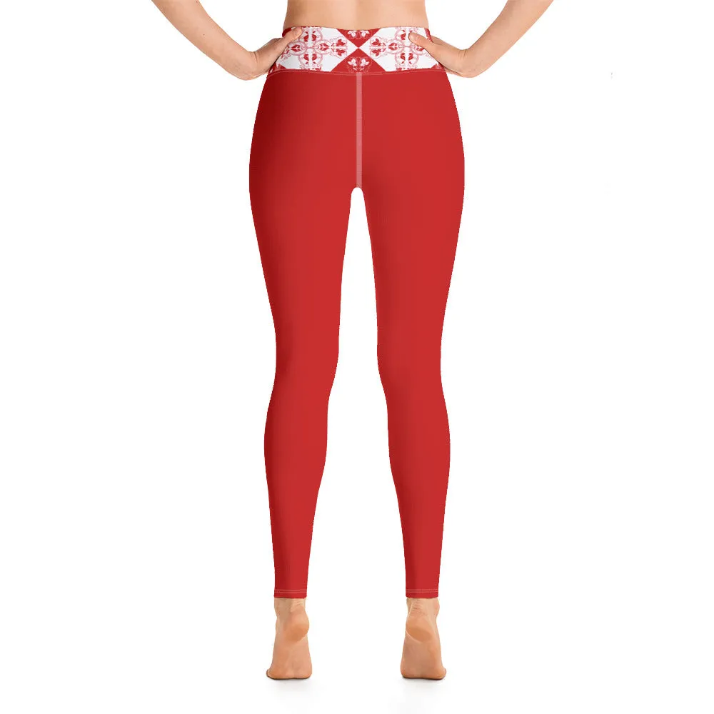 Red Xene Yoga Leggings