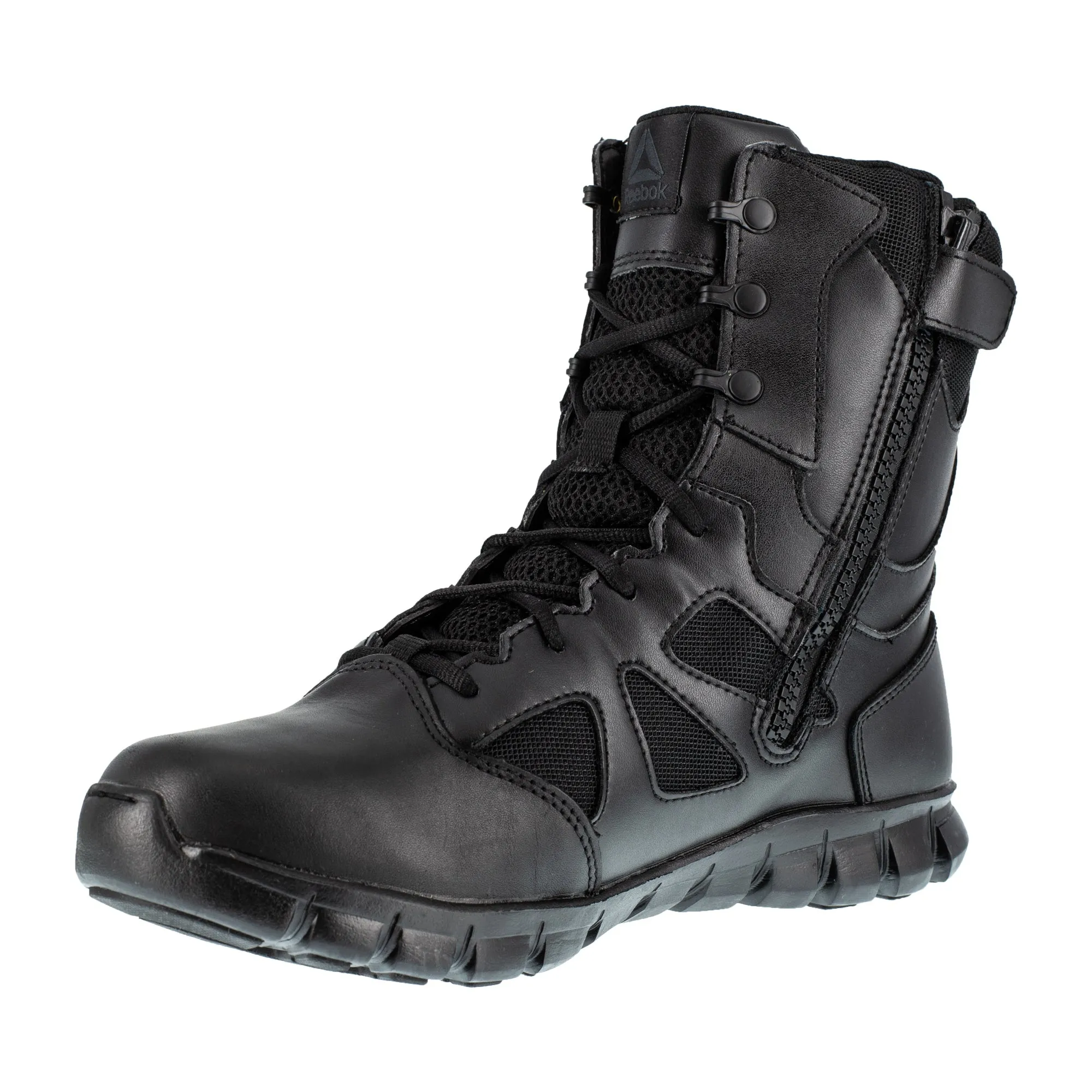 Reebok Men's Black Leather Military Boots - Sublite Tactical Zip WP