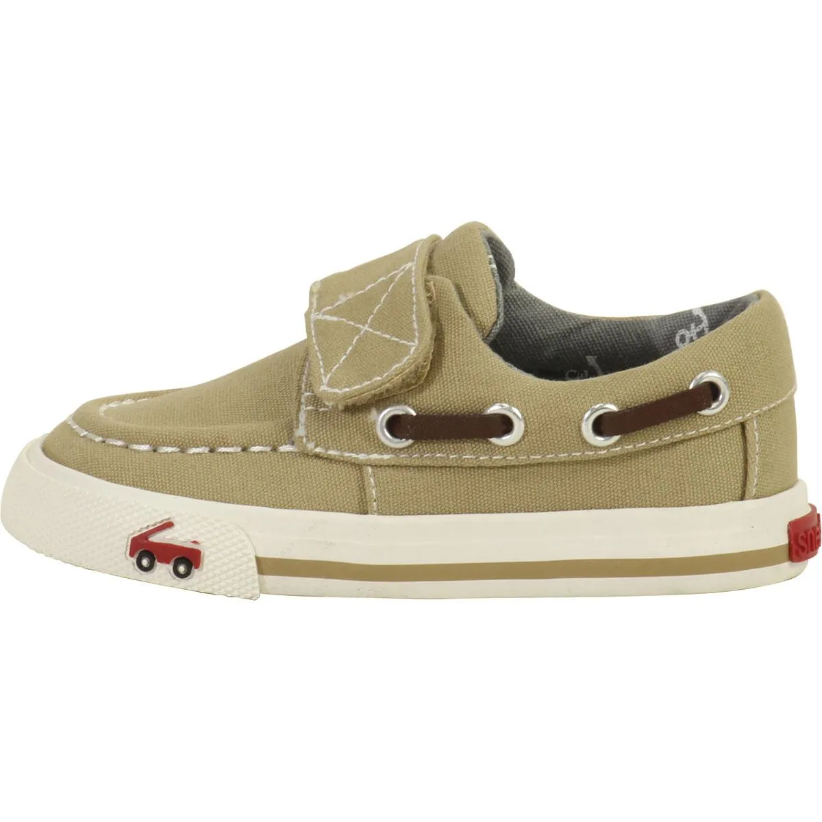 See Kai Run Toddler Boy's Khaki Elias Boat Shoes Size: 8T