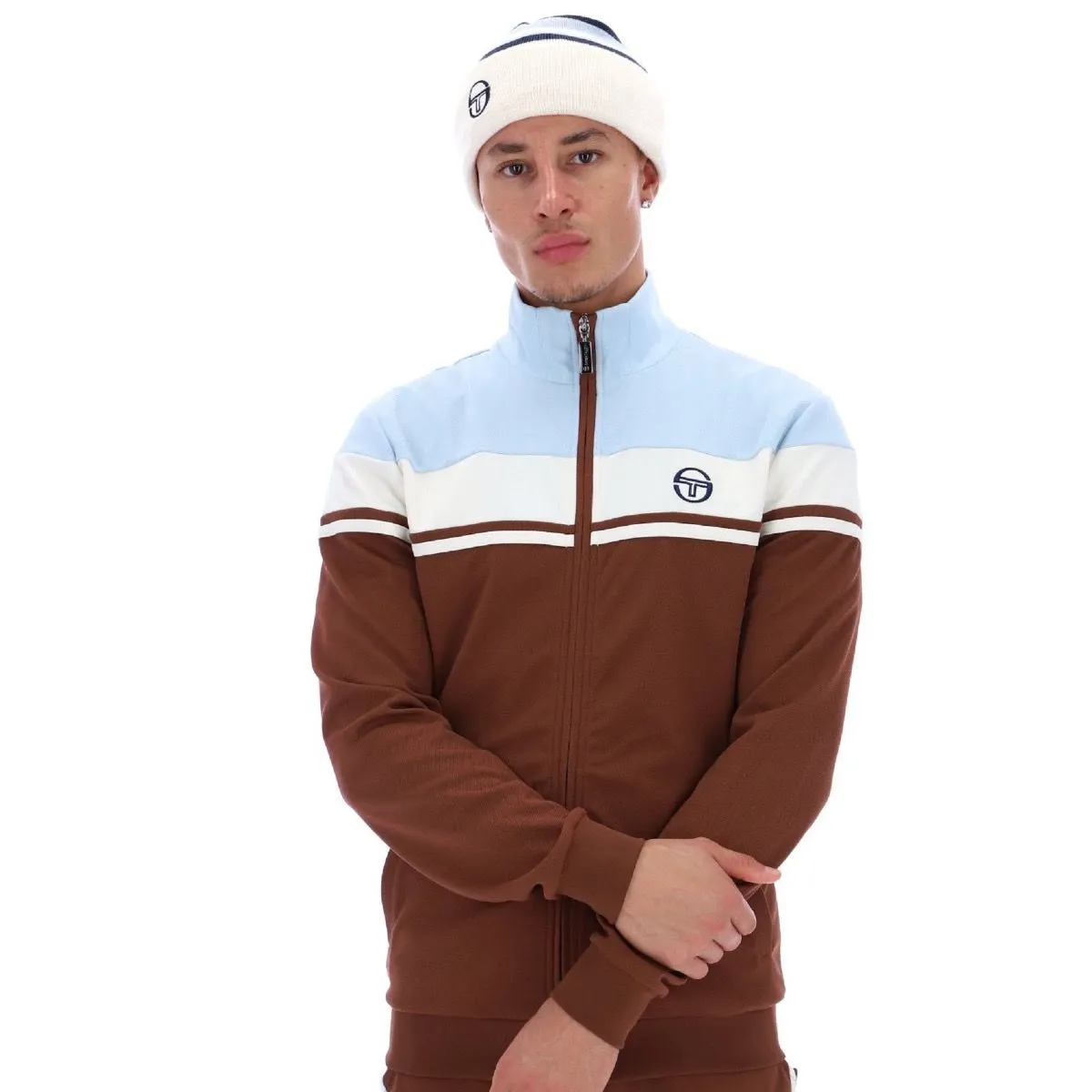 Sergio Tacchini Damarindo Track Jacket in Cappuccino Color