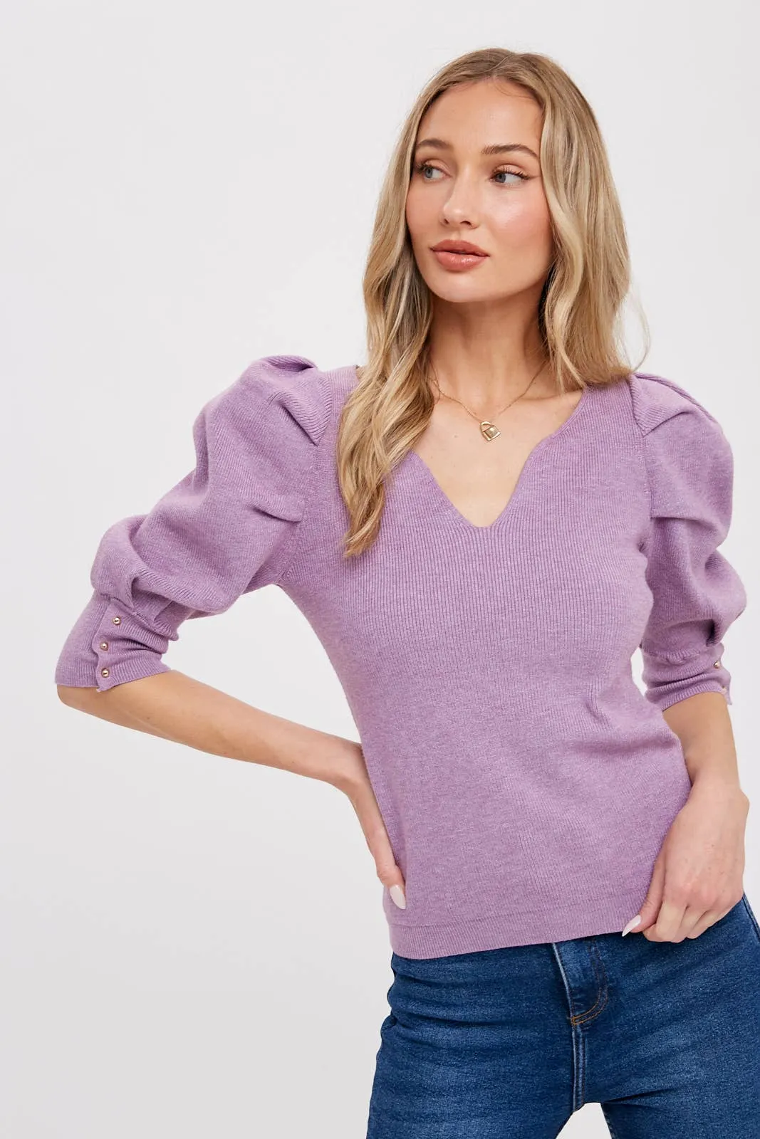 Short Sleeve Puff Pullover