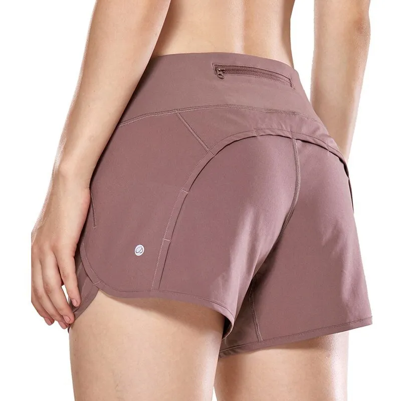 Women's Sport Shorts with Zippered Pocket CRZ Yoga - R403