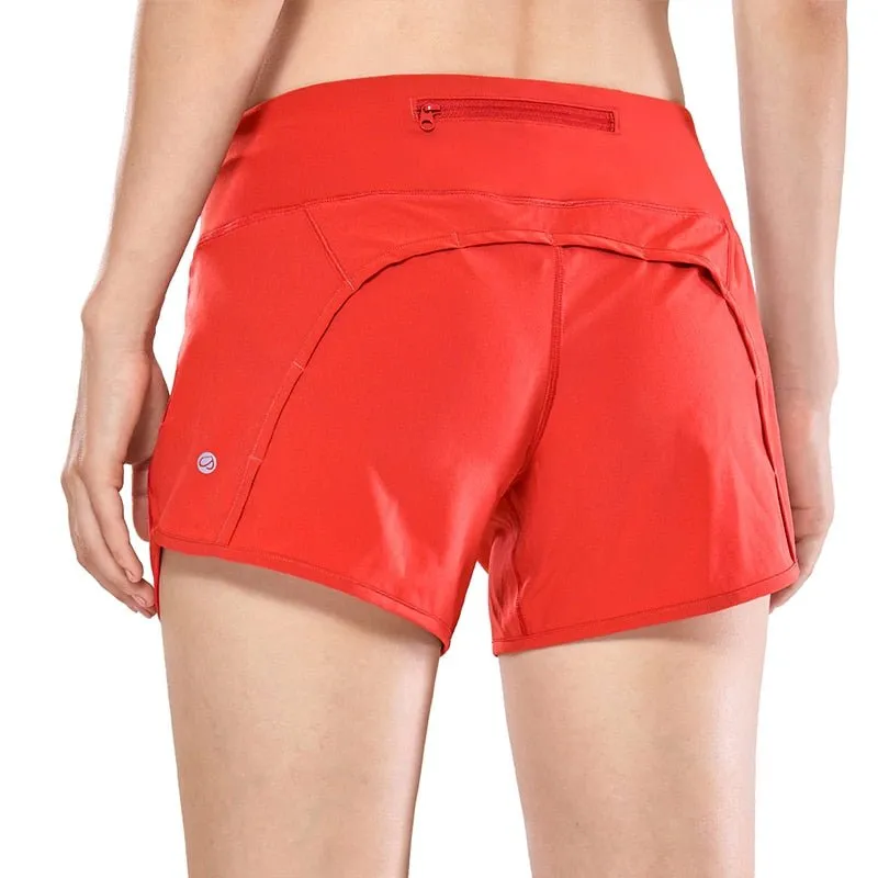 Women's Sport Shorts with Zippered Pocket CRZ Yoga - R403