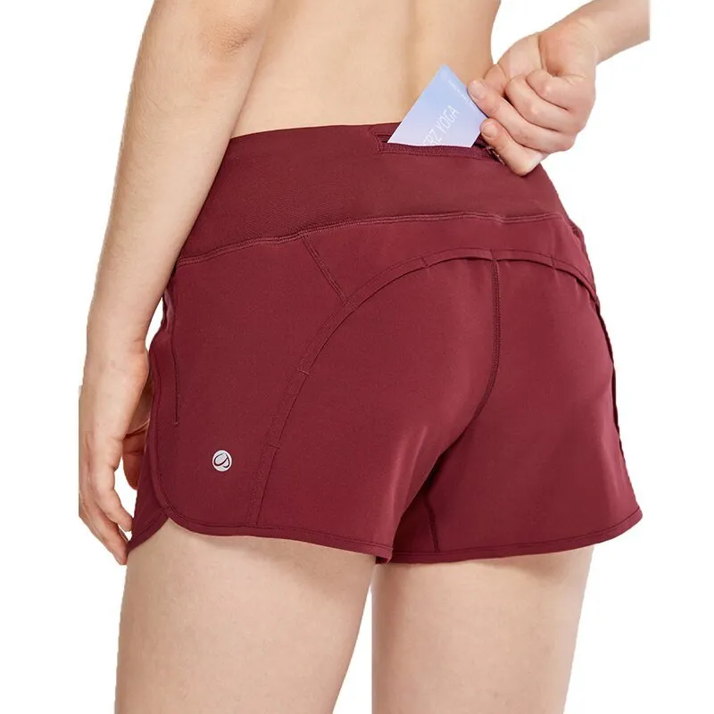 Women's Sport Shorts with Zippered Pocket CRZ Yoga - R403