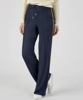 Side Stripe Wide-Leg Trousers