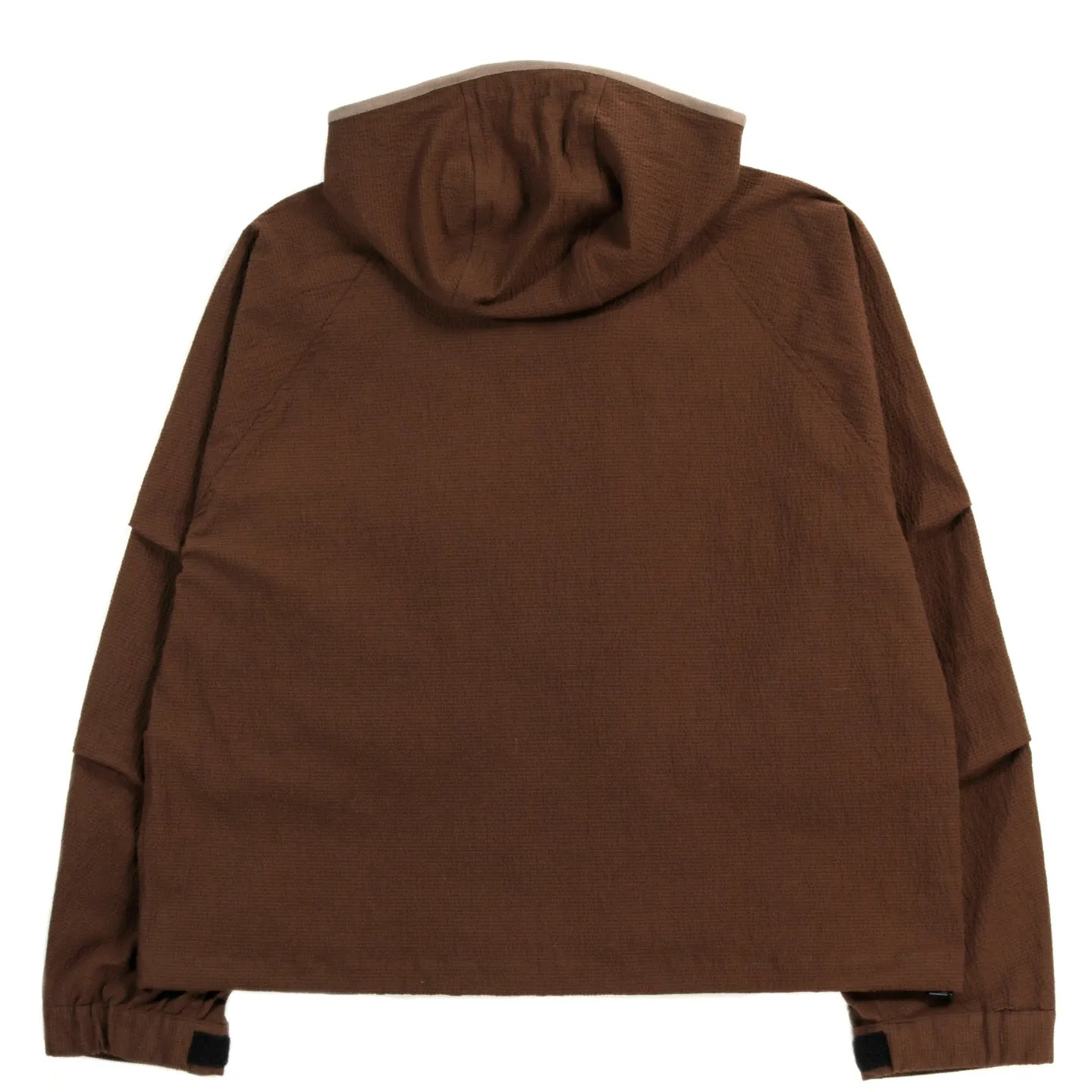 S.K. MANOR HILL Brown Puckered Cotton Wading Jacket