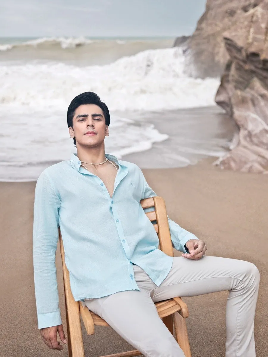 Slim Fit Band Collar Shirt - FMTS21-31472