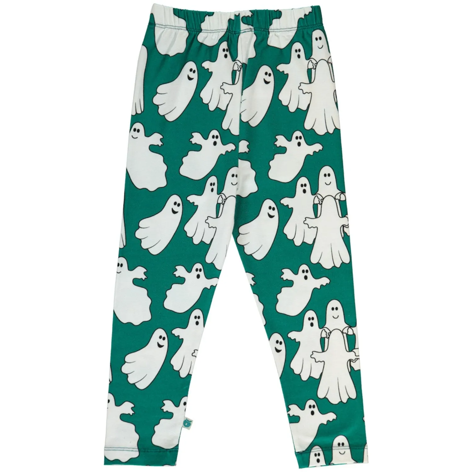 Smfolk Green Leggings for Kids with Ghosts