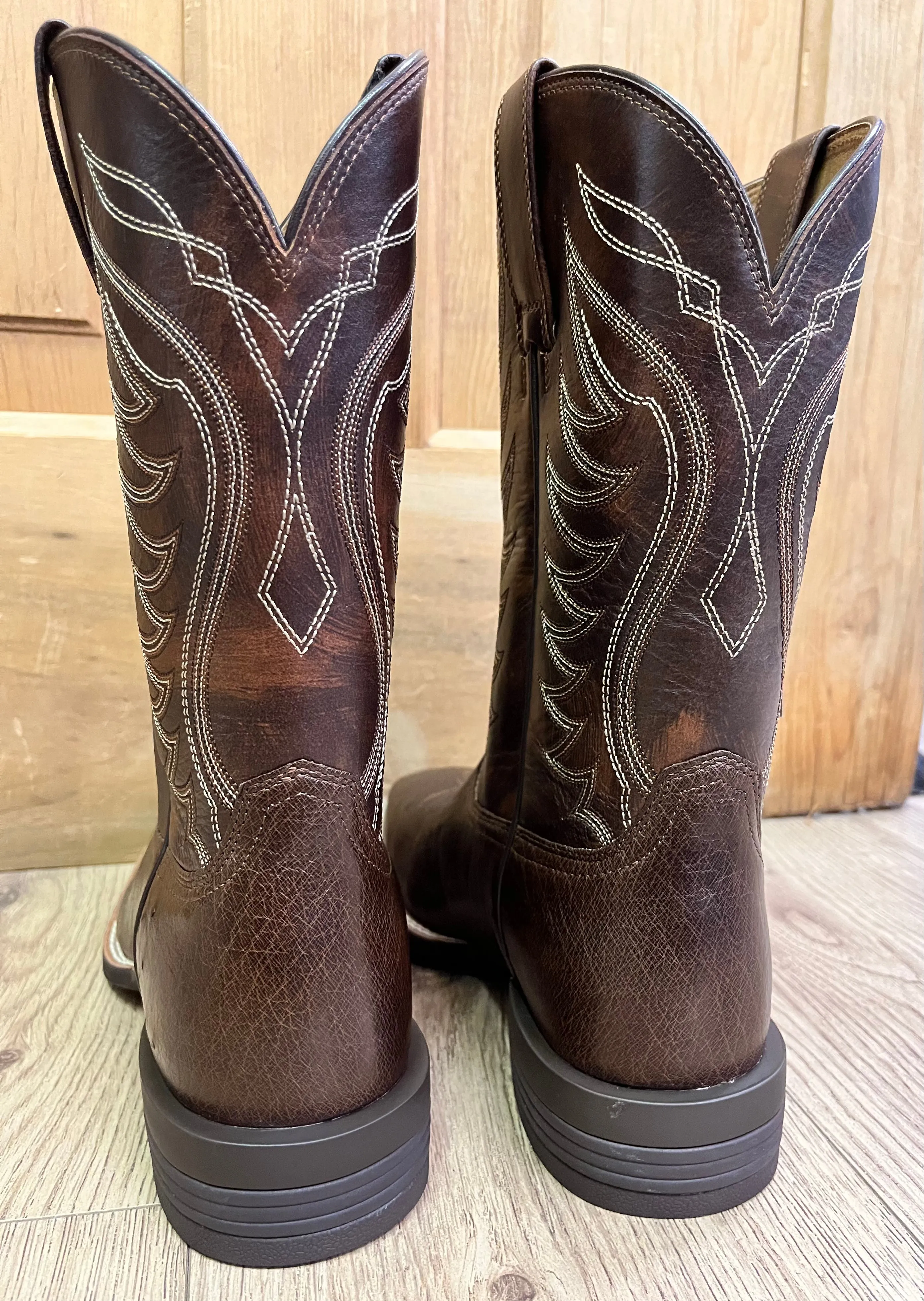 Smooth Ostrich Dark Tobacco Cowboy Boots for Men by Ariat - Style 10042473