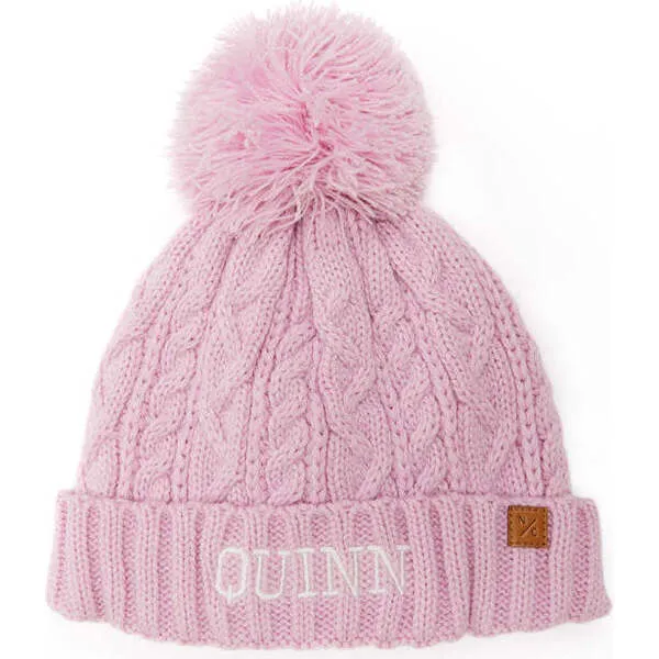 Soft Pink Cable Knit Hat - Northern Classics Classic