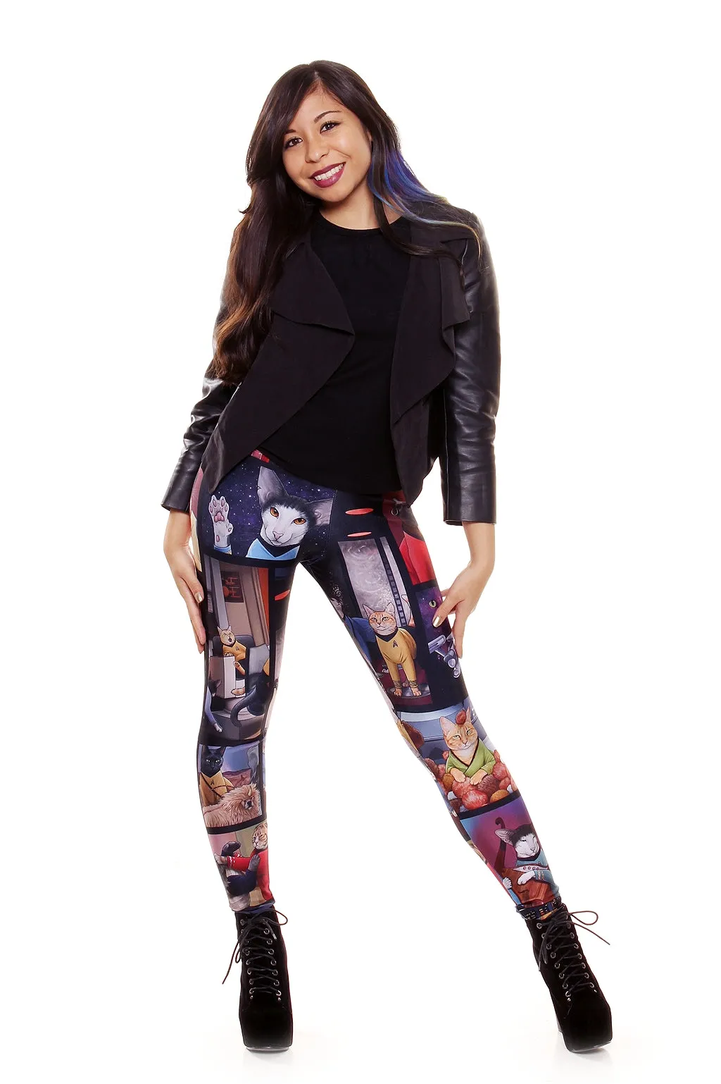 Space Cats Star Trek Leggings