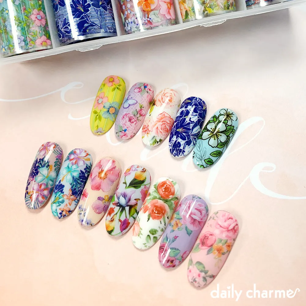 Spring Flowers Nail Art Foil Box