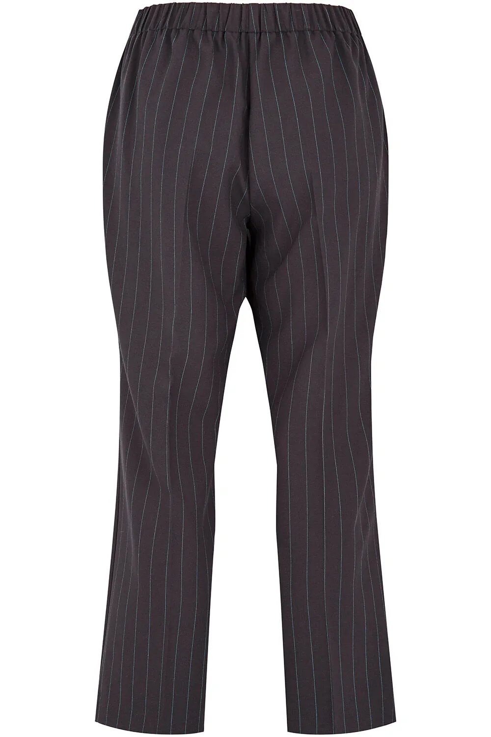 Elasticated Striped Straight Leg Trousers