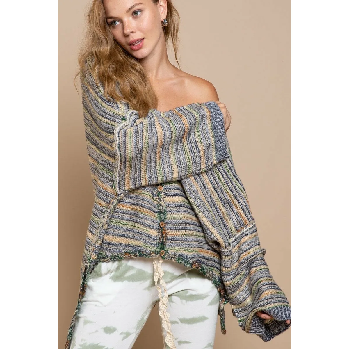 Striped Palm Springs Sweater Cardigan - 1 result.