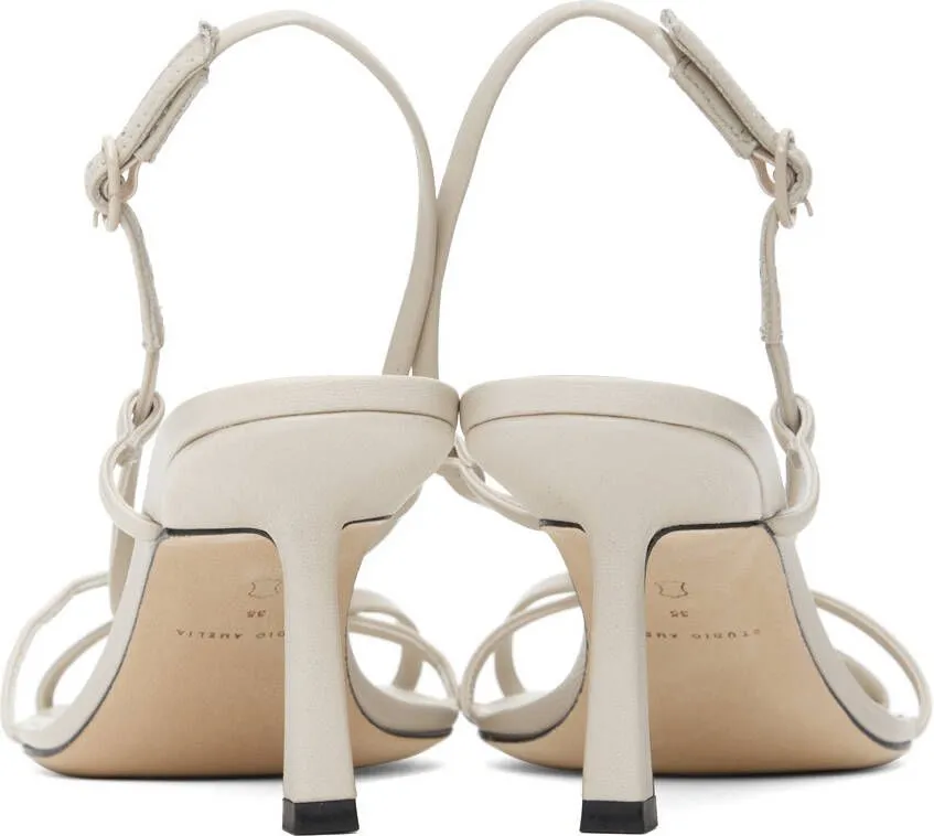 Taupe Entwined 70 Heeled Sandals by Studio Amelia