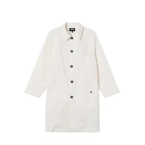 Stussy Boxy Mac Coat Bone 115554 rewritten as Stussy Bone Boxy Mac Coat for Women