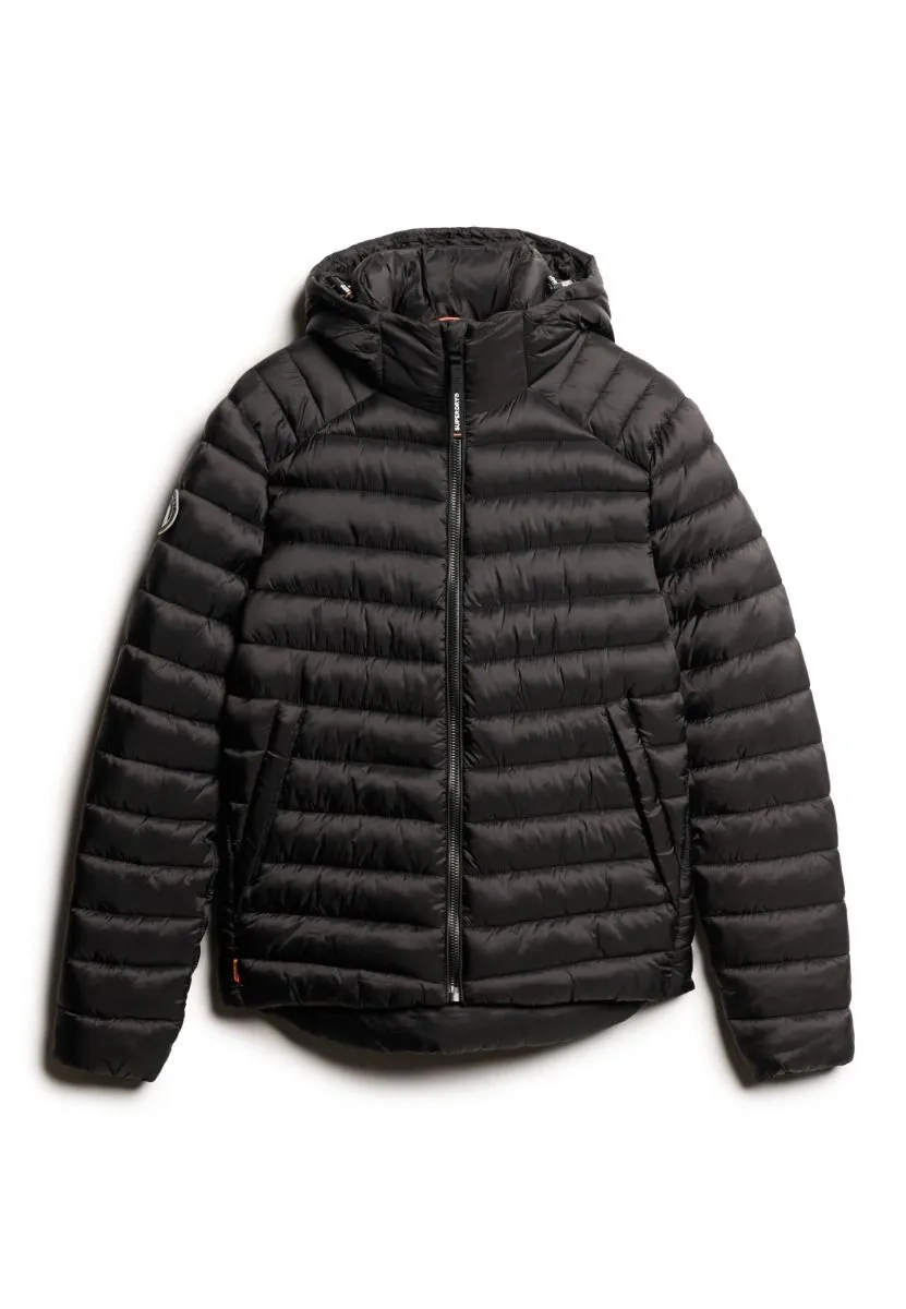 Superdry Hooded Fuji Sport Padded Black Jacket