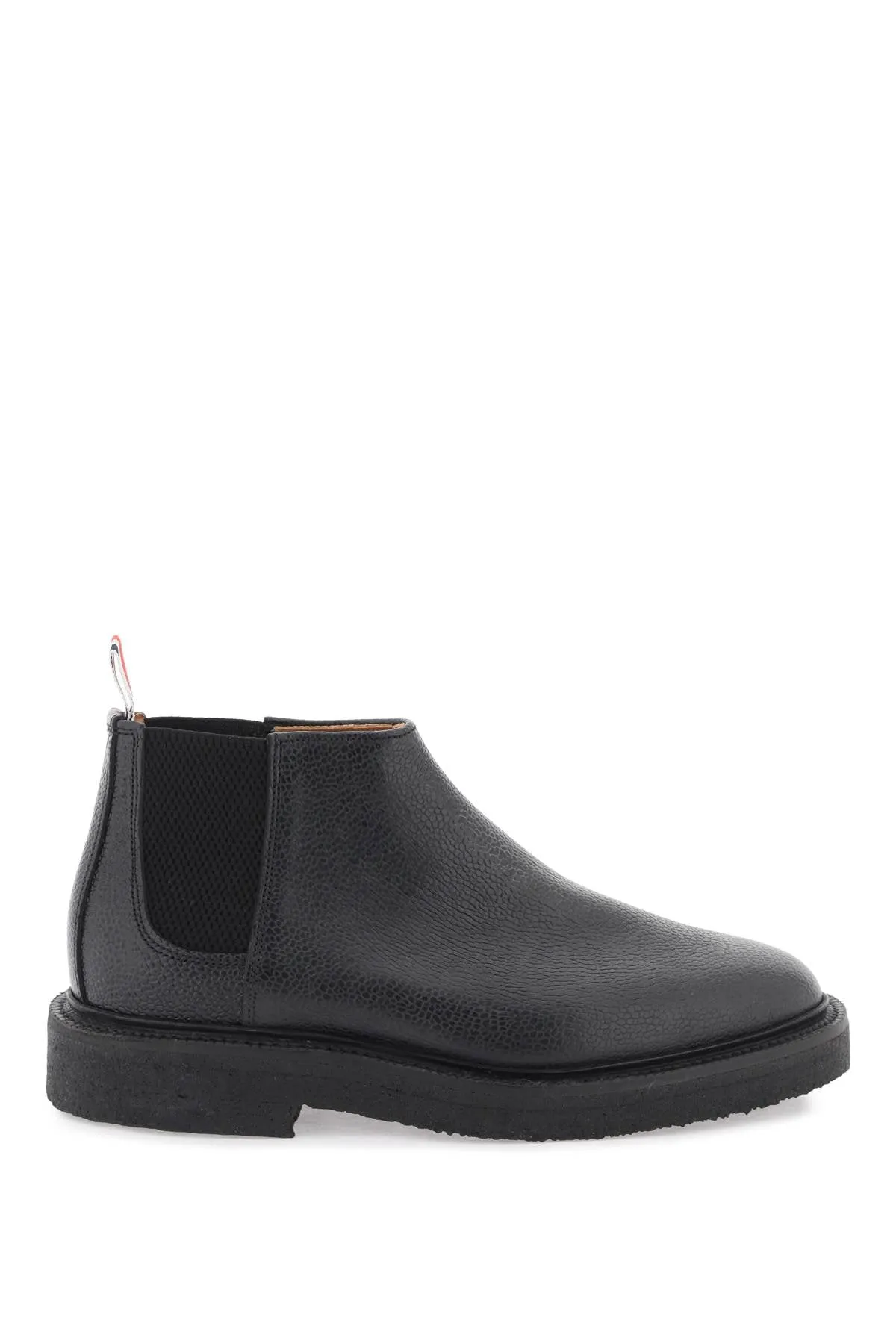 Thom Browne Black Chelsea Ankle Boots - Mid Top