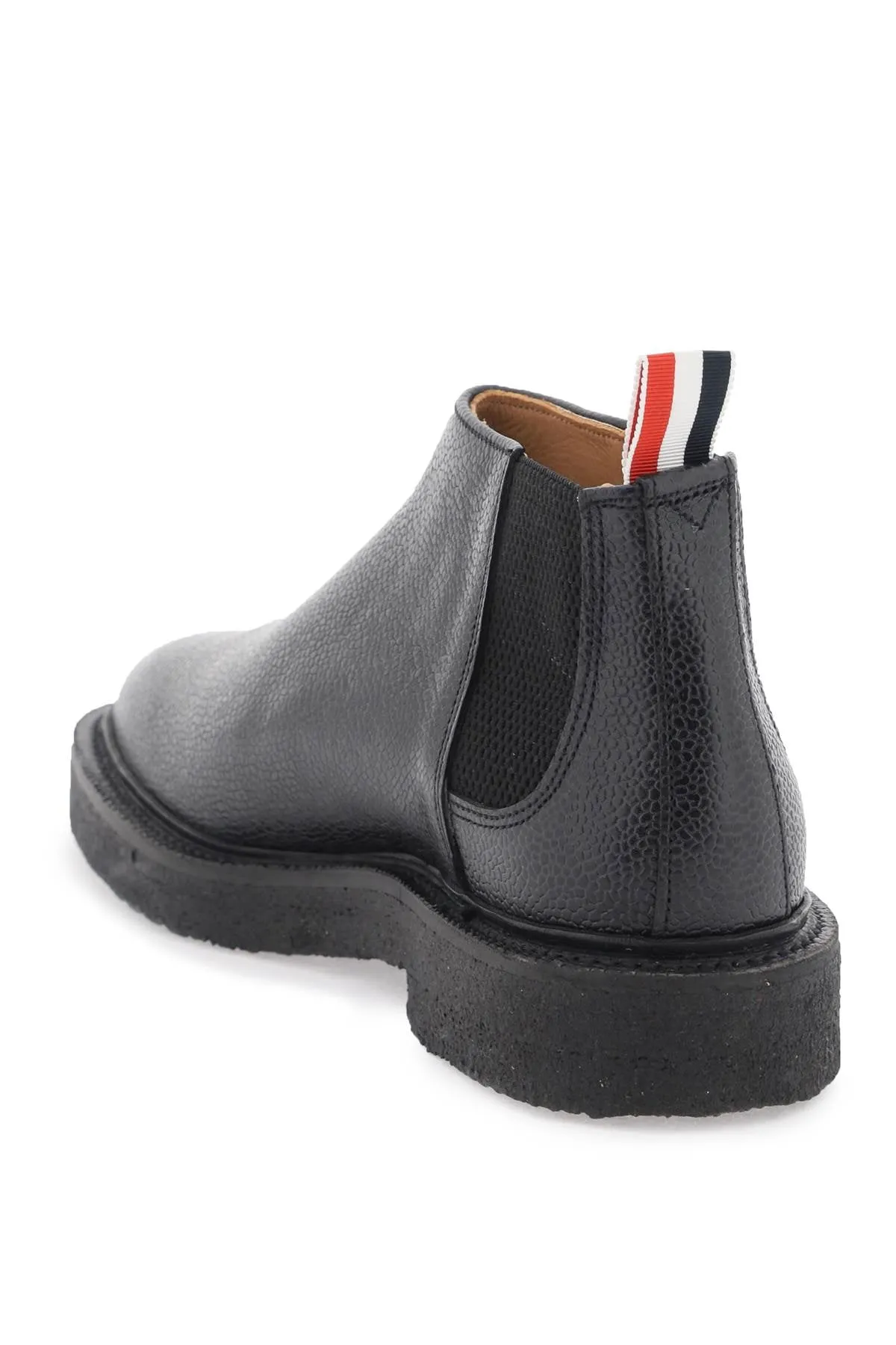 Thom Browne Black Chelsea Ankle Boots - Mid Top