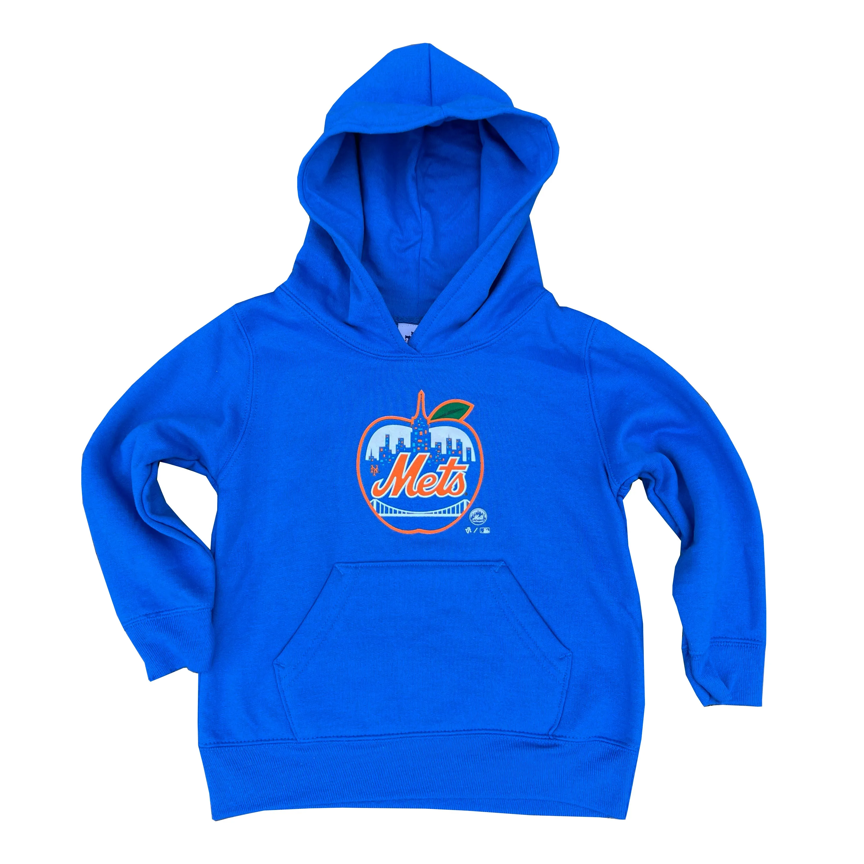 Toddler New York Mets Apple Logo Blue Hoodie