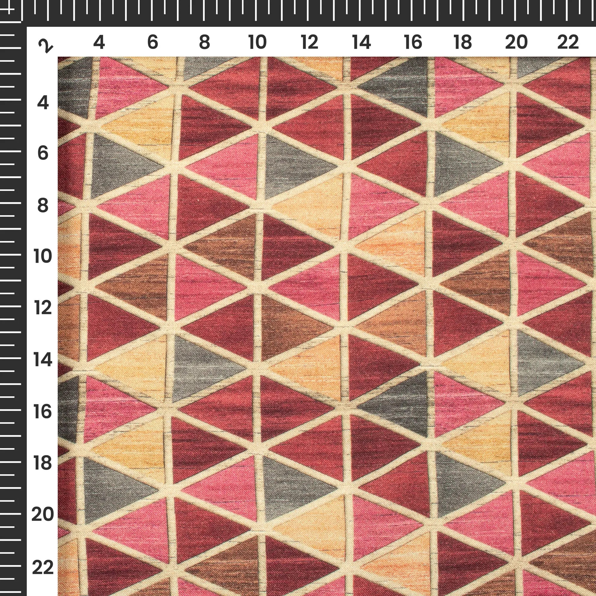 Triangle Print Viscose Rayon Fabric - 58 Inches Width