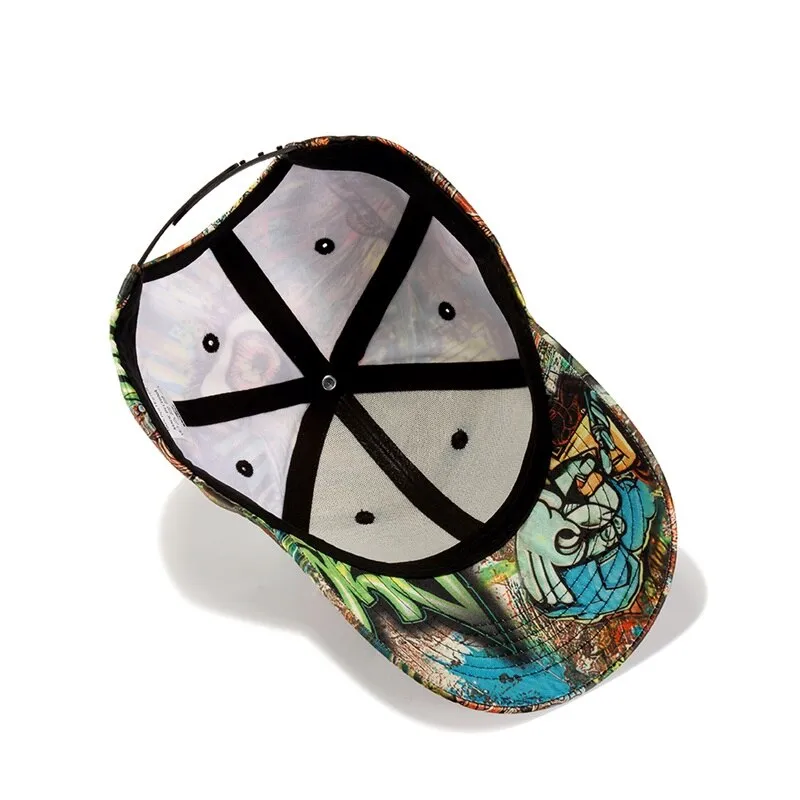 Unisex Casual Fitted Graffiti Hip Hop Baseball Cap