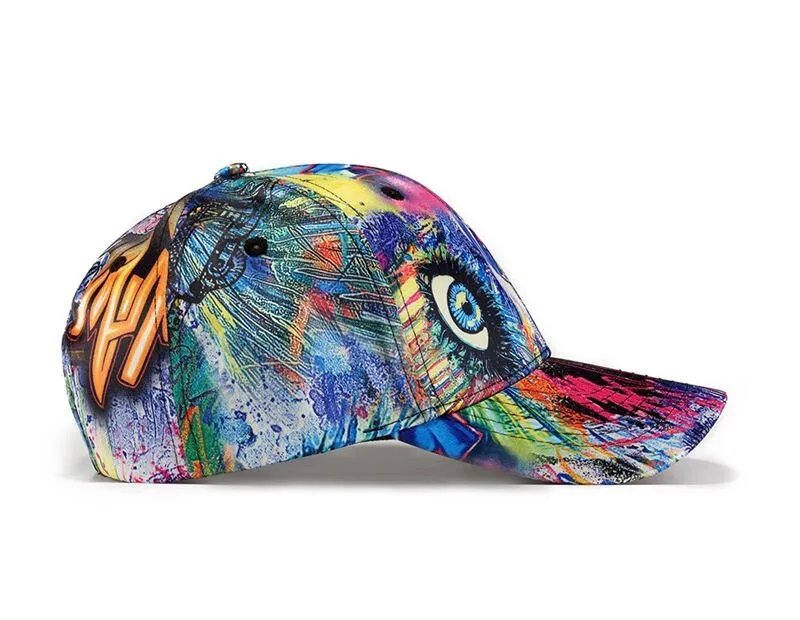 Unisex Casual Fitted Graffiti Hip Hop Baseball Cap