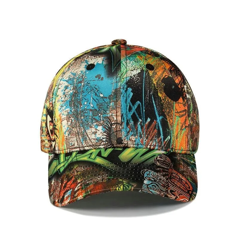 Unisex Casual Fitted Graffiti Hip Hop Baseball Cap