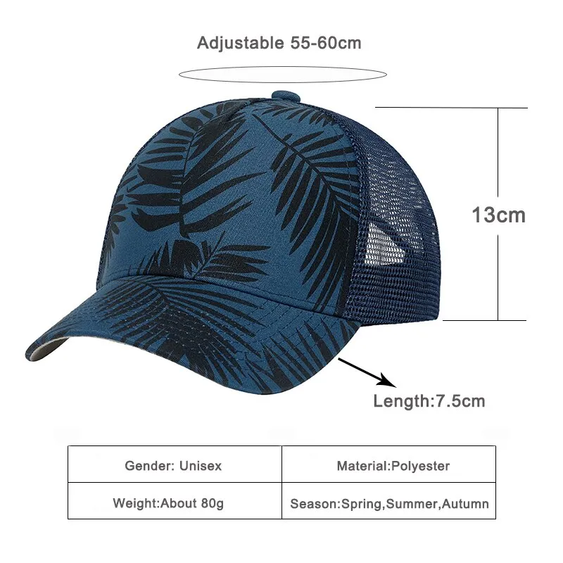 Sun Protection Trucker Baseball Hip Hop Cap for Unisex Casual Summer Wear