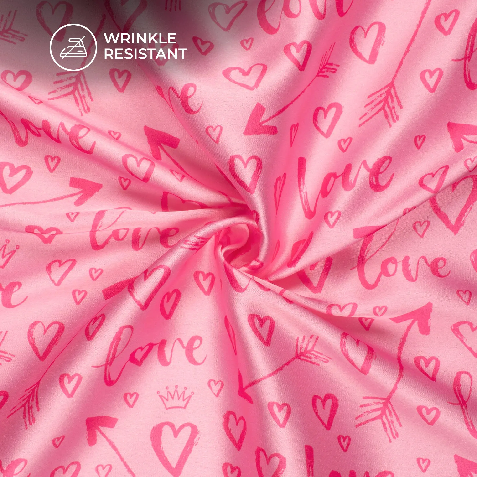 Valentine's Quirky Printed Satin Fabric from Japan