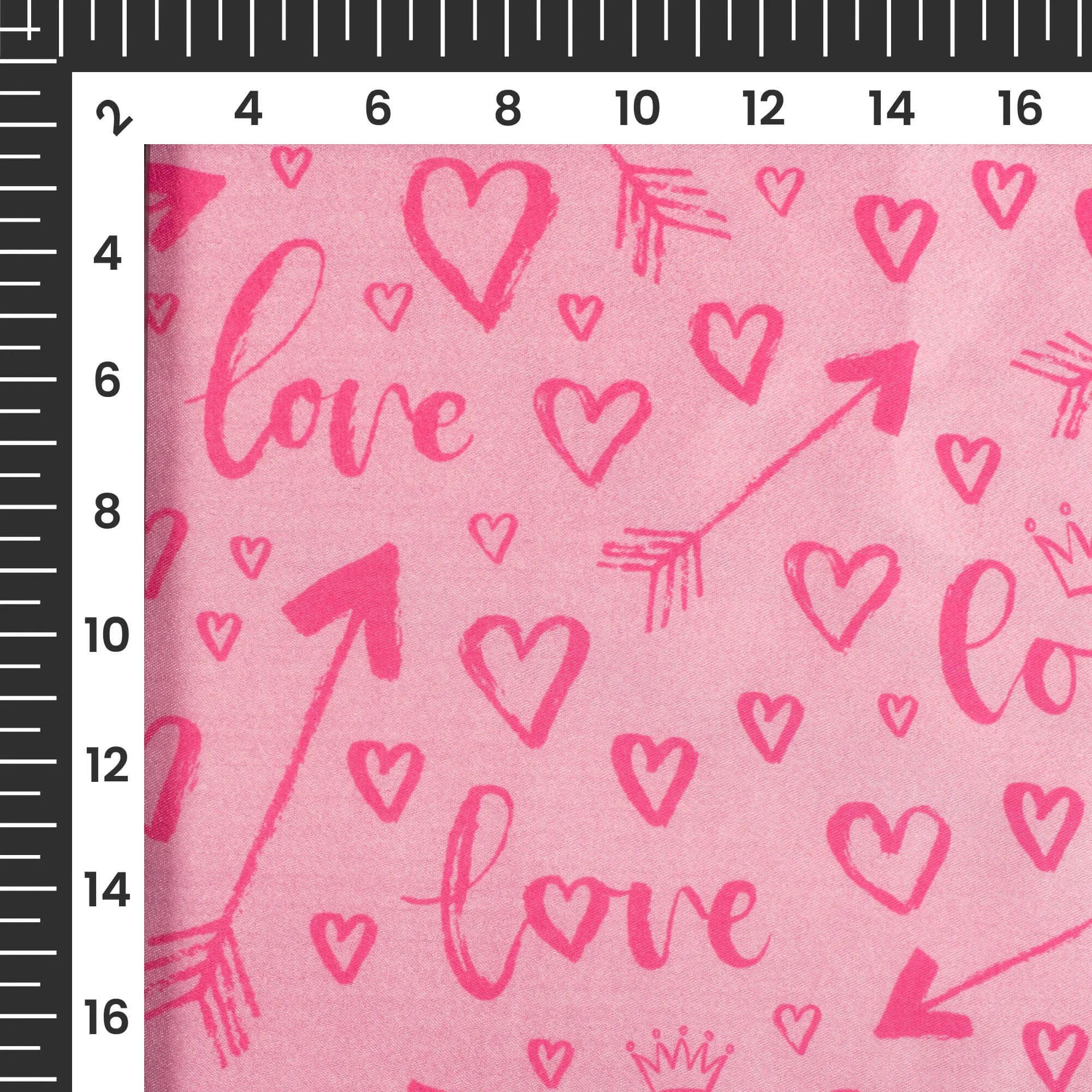 Valentine's Quirky Printed Satin Fabric from Japan