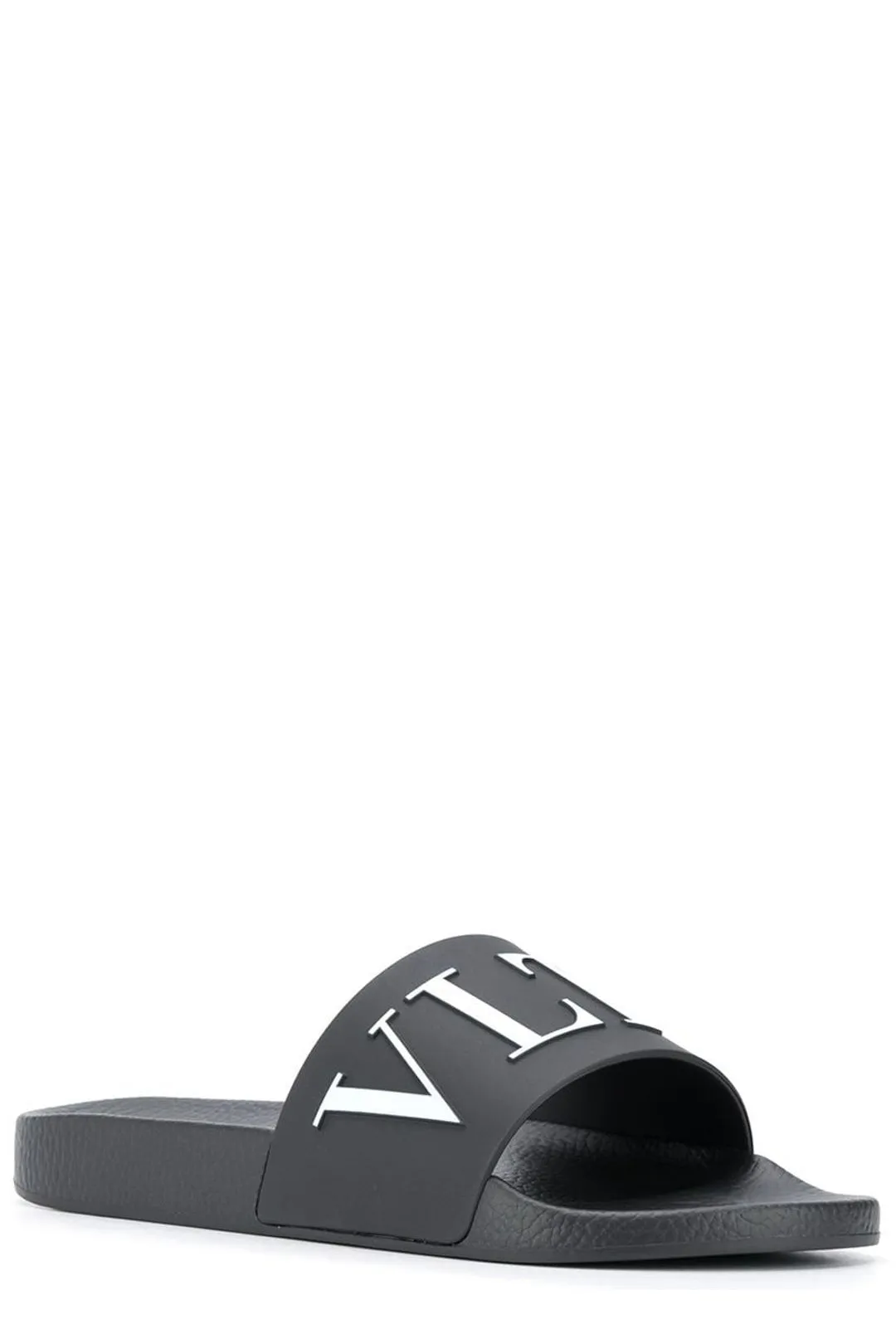 Valentino VLTN Open Toe Slides with Embossed Logo