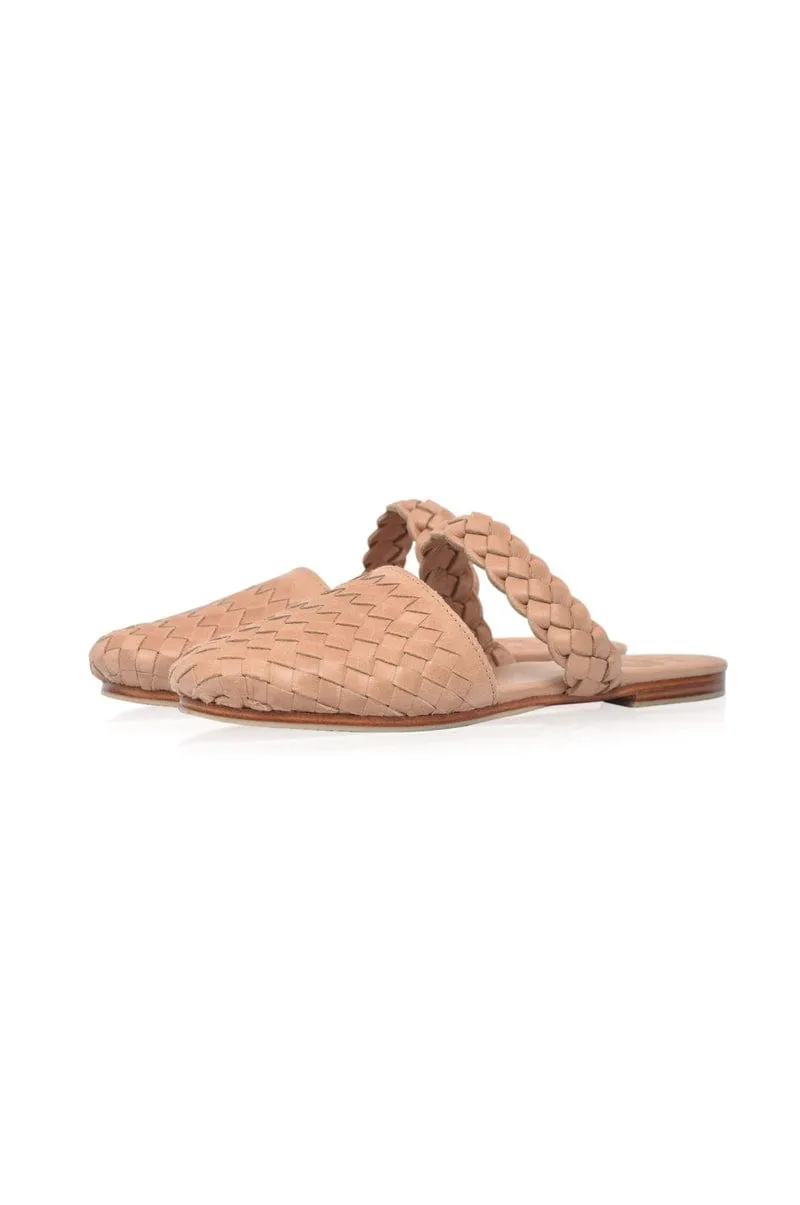 Vintage Beige Slide Sandals for the Sea