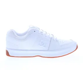 White Leather Skate Sneakers for Men by DC Lynx Zero ADYS100615-WG5