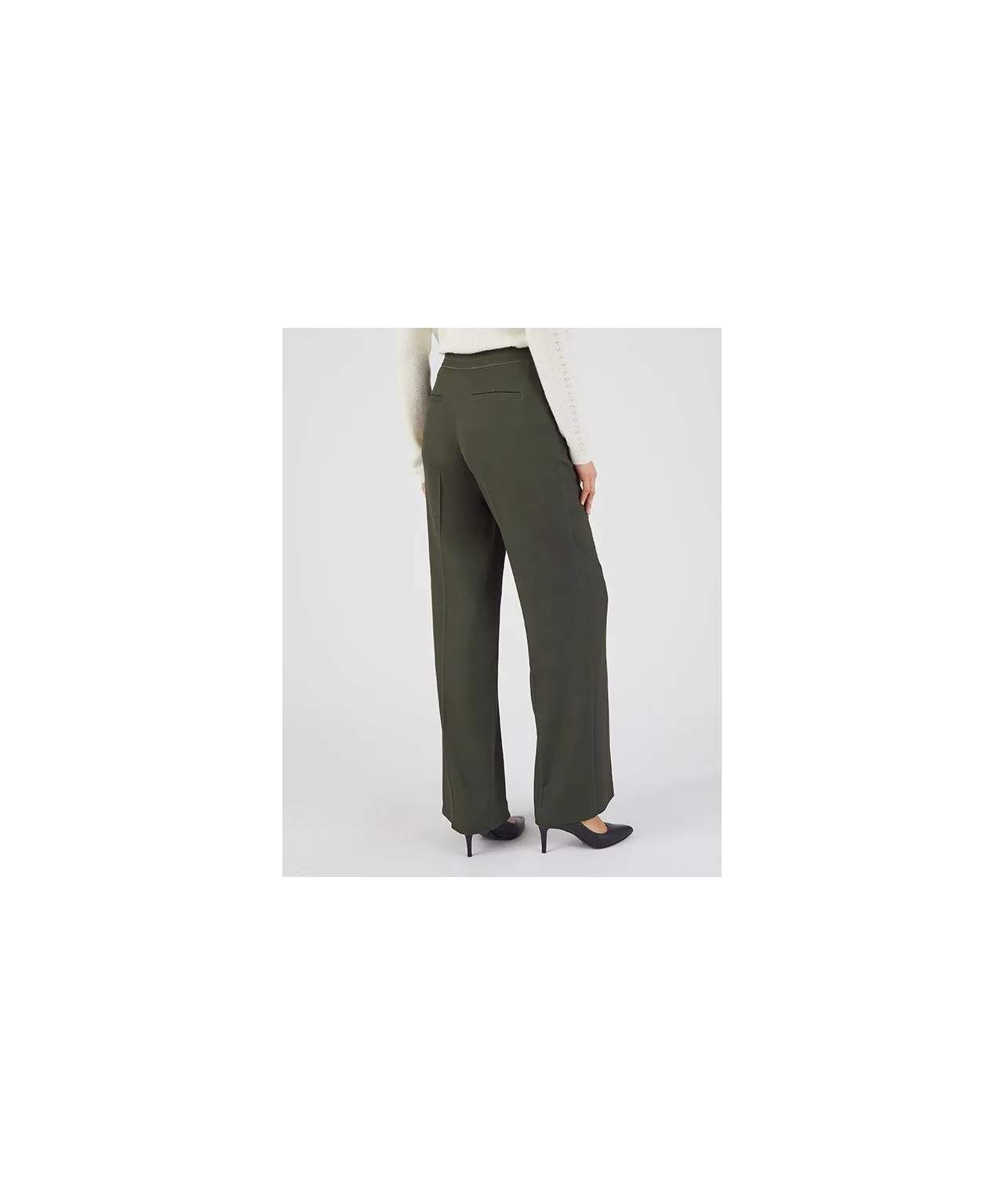 Wide Leg Pleated Trousers