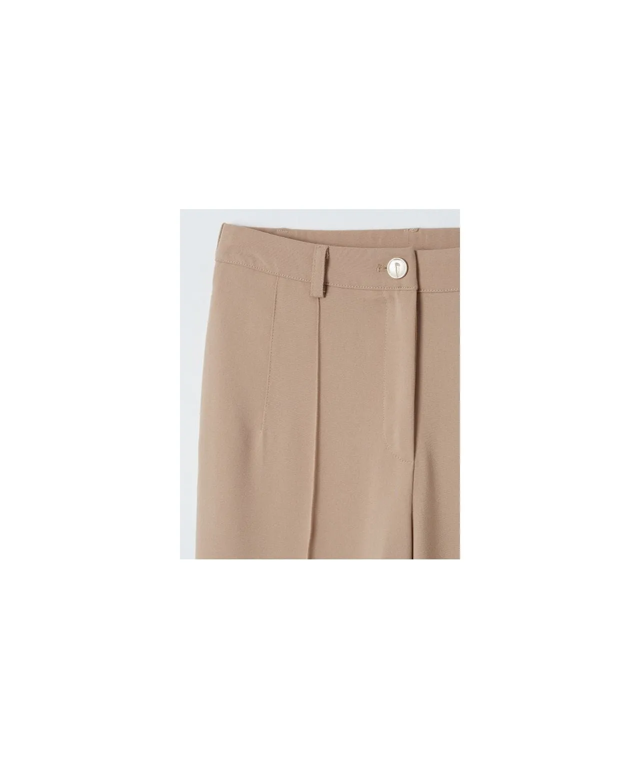 Wide-leg Trousers with Front Pleats