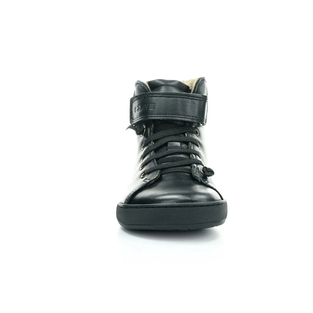 Winfield Black winter barefoot shoes - Crave