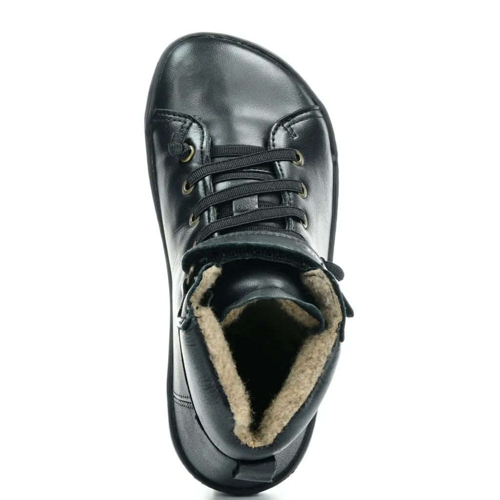 Winfield Black winter barefoot shoes - Crave