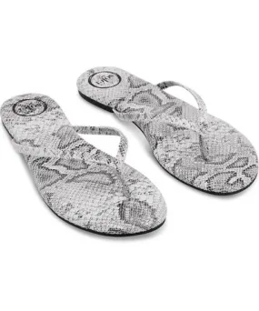 Women's Indie Sandals In Light Grey Python by solei sea